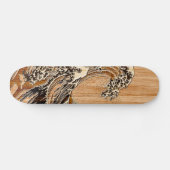 The Great Hokusai Wave Bamboo Wood Style Accent Persoonlijk Skateboard (Horizontaal)