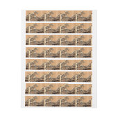 The Great Hokusai Wave Bamboo Wood Style Adreslabel Wikkel (Vel)