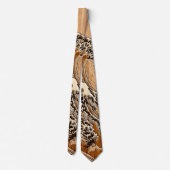 The Great Hokusai Wave Bamboo Wood Style Stropdas (Achterkant)