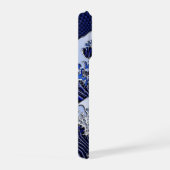 The Great Hokusai Wave Chrome Carbon Style iPhone Hoesje (Rechterkant)