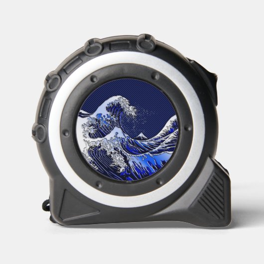 The Great Hokusai Wave Chrome Carbon Style Rolmaat (Voorkant)