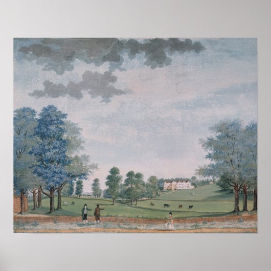 The Great House and Park at Chawton, c.1780 Poster (Voorkant)