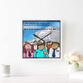 The Great Mathematics Revolution Funny Wall Clock Vierkante Klok (Huis)