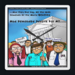 The Great Mathematics Revolution Funny Wall Clock Vierkante Klok<br><div class="desc">You are viewing a wall clock featuring a Google #1 ranked Londons Times cartoon "Math Revolt" by Rick London. It is of the highest quality and guaranteed to produce laughter and great fun. We believe you'll enjoy your new item, so much so that we guarantee it 100% for 30 days...</div>