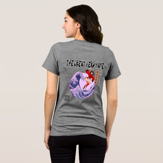 The Great Nerd Wave Tri-Blend Shirt (Achterkant volledig)