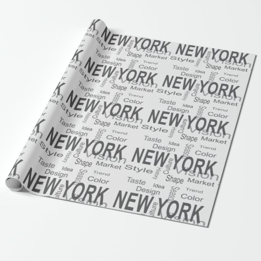 The Great New York City (typografie) Cadeaupapier (Uitgerold)