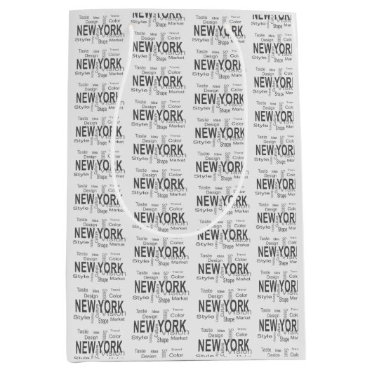 The Great New York City (typografie) Medium Cadeauzakje (Voorkant)