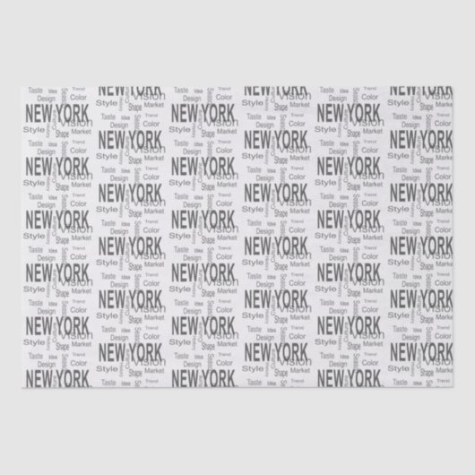 The Great New York City (typografie) Tissuepapier (Voorkant)