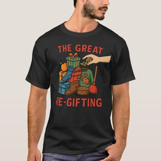 The Great Re-Gifting – Funny White Elephant Christ T-shirt (Voorkant)
