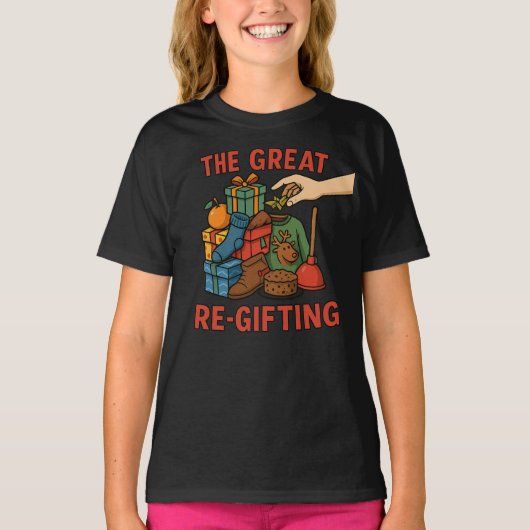 The Great Re-Gifting – Funny White Elephant Christ T-shirt (Voorkant)