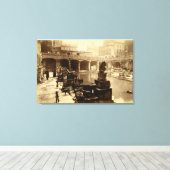 The Great Roman Bath, Bath (foto van B/w) Canvas Afdruk (Insitu (Houten vloer))