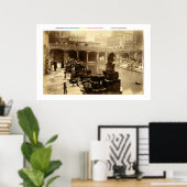 The Great Roman Bath, Bath (foto van B/w) Poster (Thuiskantoor)