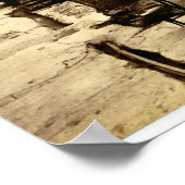 The Great Roman Bath, Bath (foto van B/w) Poster (Hoek)