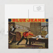 'The Great Saw Mill Scene', Poster voor 'Blue Jean Briefkaart (Voorkant / Achterkant)