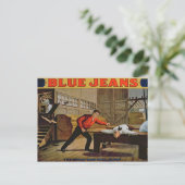'The Great Saw Mill Scene', Poster voor 'Blue Jean Briefkaart (Staand voorkant)