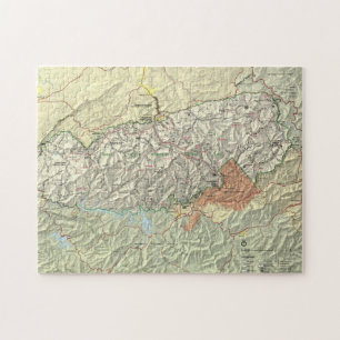 The Great Smoky Mountains National Park Map (1997) Legpuzzel