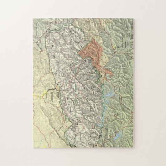 The Great Smoky Mountains National Park Map (1997) Legpuzzel (Verticaal)