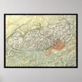 The Great Smoky Mountains National Park Map (1997) Poster (Voorkant)