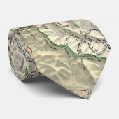 The Great Smoky Mountains National Park Map (1997) Stropdas (Opgerold)