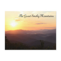 The Great Smoky Mountains TN Sunrise Briefkaart