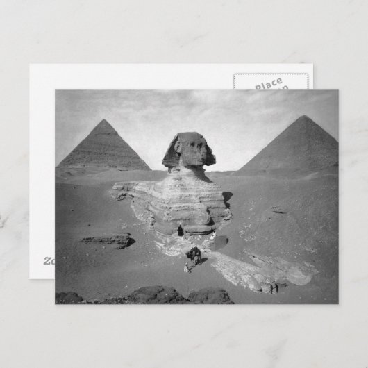 The Great Sphinx & Pyramids, 1878 Briefkaart (Voorkant / Achterkant)