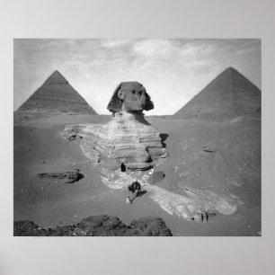 The Great Sphinx & Pyramids, 1878. foto Poster