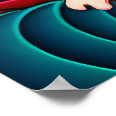 The Great SynthWave of Kanagawa Retro 80's Poster (Hoek)