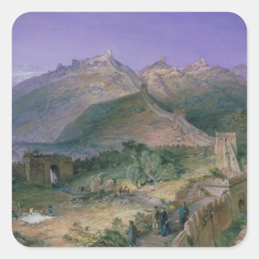 The Great Wall of China, 1886 (m/c) Vierkante Sticker (Voorkant)