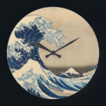 The Great Wave, 1830-1833, door Katsushika Hokusai Grote Klok<br><div class="desc">Katsushika Hokusai - onder de Golf van Kanagawa, The Great Wave, 1830-1833. Katsushika Hokusai was een Japanse kunstenaar, ukiyo-e schilder en printmaker van de Edo-periode.</div>