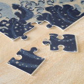 The Great Wave, 1830/33, door Hokusai Jigzaag Puzz Legpuzzel (Zijkant)