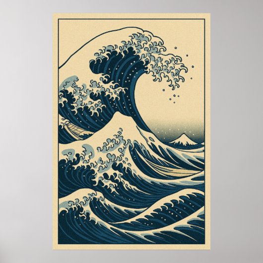 The Great Wave and Mount Fuji: Power and Stillness Poster (Voorkant)