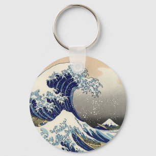 The Great Wave, door Hokusai Fine Art Sleutelhanger