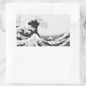 The Great Wave / High-contrast Black & White Rechthoekige Sticker (Tas)
