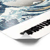 The Great Wave Hokusai Contemporary Minimal Poster (Hoek)