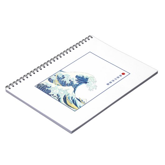 The Great Wave Kanagawa Old Japans Notitieboek (Linkerzijde)