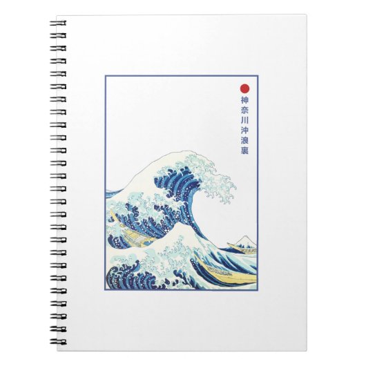 The Great Wave Kanagawa Old Japans Notitieboek (Voorkant)