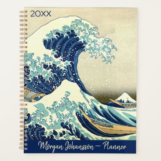 The Great Wave – Katsushika Hokusai – Custom Text  Planner (Voorkant)