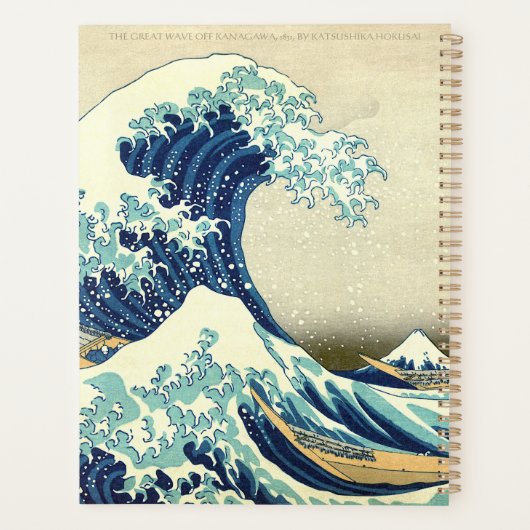 The Great Wave – Katsushika Hokusai – Custom Text  Planner (Achterkant)