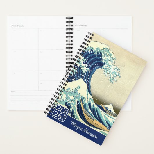 The Great Wave – Katsushika Hokusai – Custom Text Planner (Display)