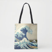The Great Wave – Katsushika Hokusai – Custom Text Tote Bag (Voorkant)
