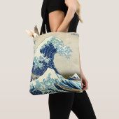 The Great Wave – Katsushika Hokusai – Custom Text Tote Bag (Dichtbij)