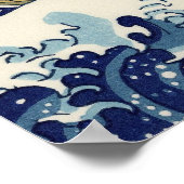 "The Great Wave" kopie van het origineel van Hokus Poster (Hoek)