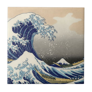 "The Great Wave" kopie van het origineel van Hokus Tegeltje