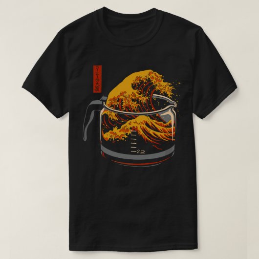 The Great Wave of Coffee Kinder TShirt (Design voorkant)