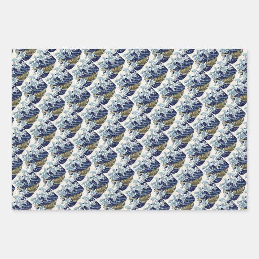 The Great Wave of Kanagawa - Katsushika Hokusai Inpakpapier Vel (Voorkant 3)