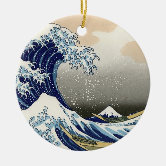 The Great Wave of Kanagawa - Katsushika Hokusai Keramisch Ornament (Voorkant)