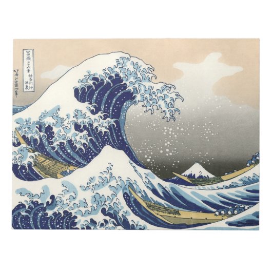 The Great Wave of Kanagawa - Katsushika Hokusai  Notitieblok (Voorkant)