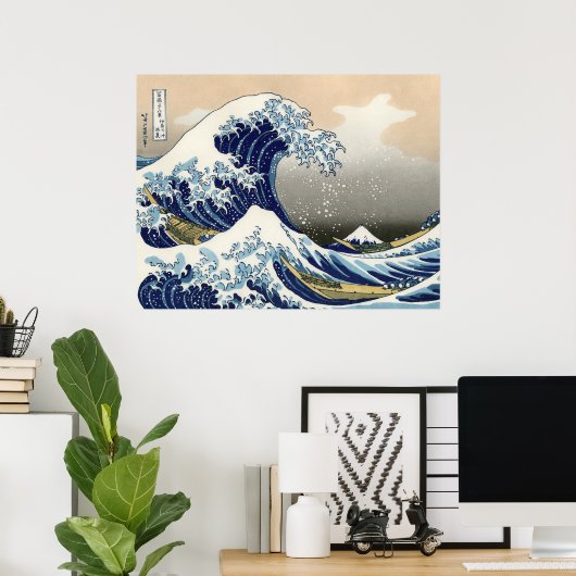 The Great Wave of Kanagawa - Katsushika Hokusai Poster (Thuiskantoor)