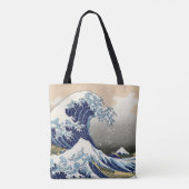 The Great Wave of Kanagawa - Katsushika Hokusai Tote Bag (Achterkant)