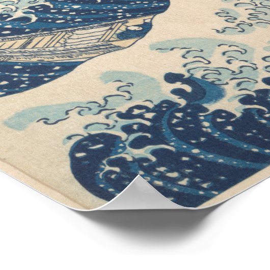 The Great Wave Off Kanagawa by Katsushika Hokusai Poster (Hoek)